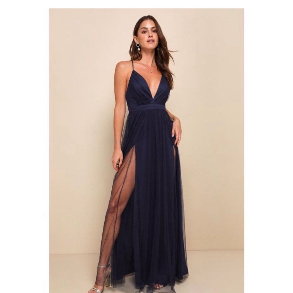 Lulu's Deep Navy Maxi Dress